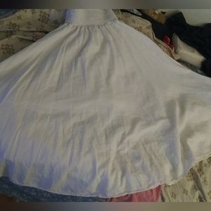 White gauze long skirt